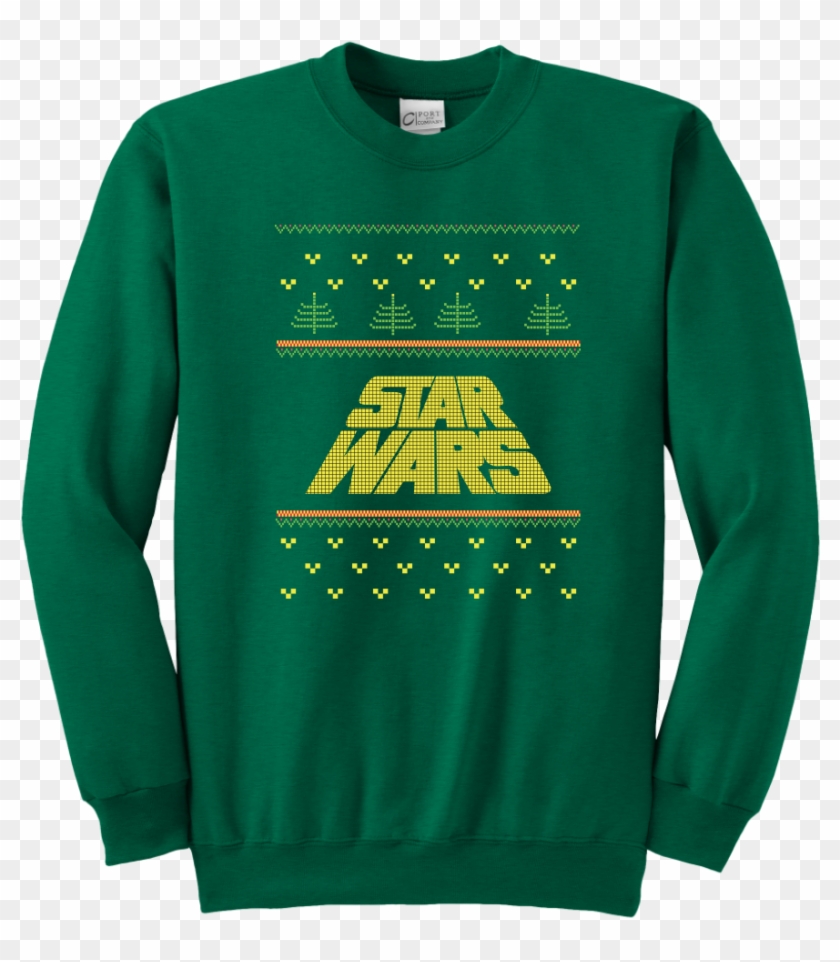 Star Wars Logo Christmas Sweater Sweatshirt - Crew Neck Clipart #1828126