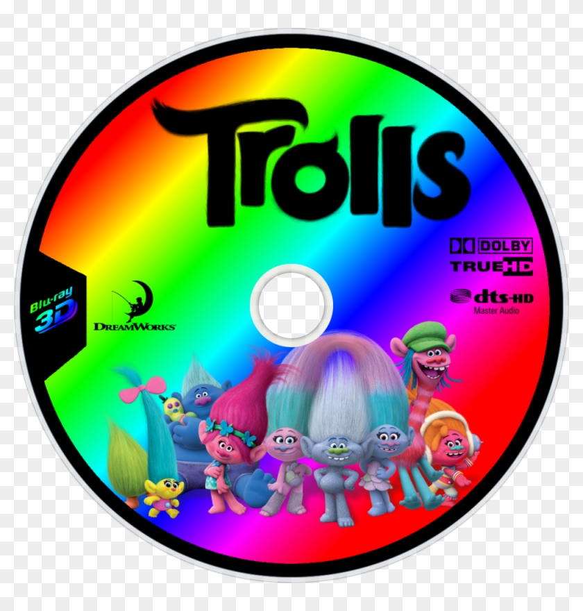 Trolls 3d Disc Image - Trolls Party Invitation Template Clipart