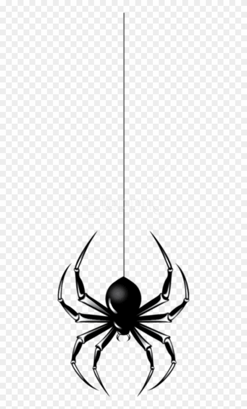 Free Png Download Halloween Black Spider Png Images - Spider Hanging Clip Art Transparent Png #1828632