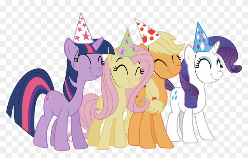 Fluttershy Birthday Hat Little Pony Wearing Cutie Mark Clipart #1829404