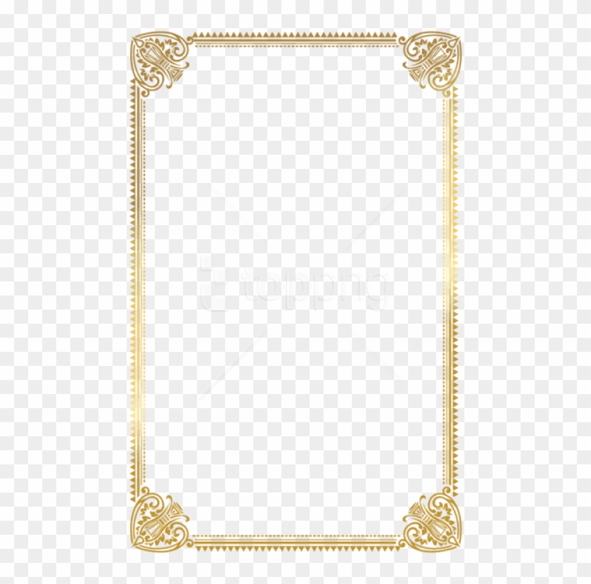 Free Png Download Border Frame Gold Deco Clipart Png - Certificate Frame Design A4 Transparent Png #1829747