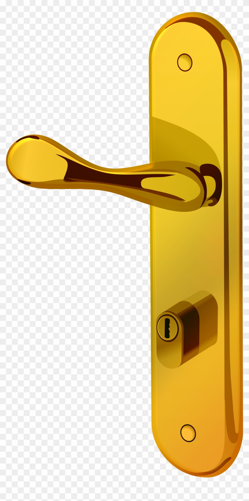 Gold Door Handle Png Clip Art - Security Transparent Png #1830476
