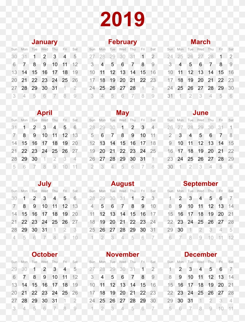Calendar 2019 Png Transparent - Elephant Building Clipart