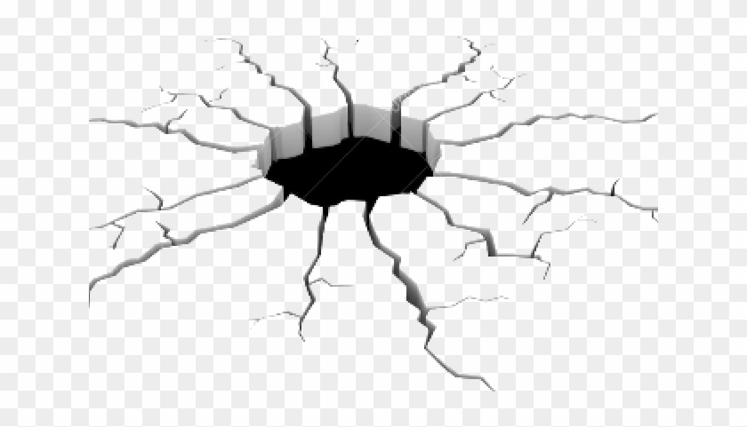 Ground Clipart Crack - Hole In Ground Drawing - Png Download #1830940