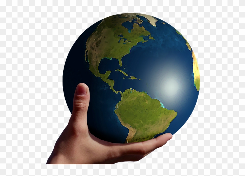 America, Globe, Hand, Keep, Present, Usa, Flag - Globe In Hand Png Clipart #1832034