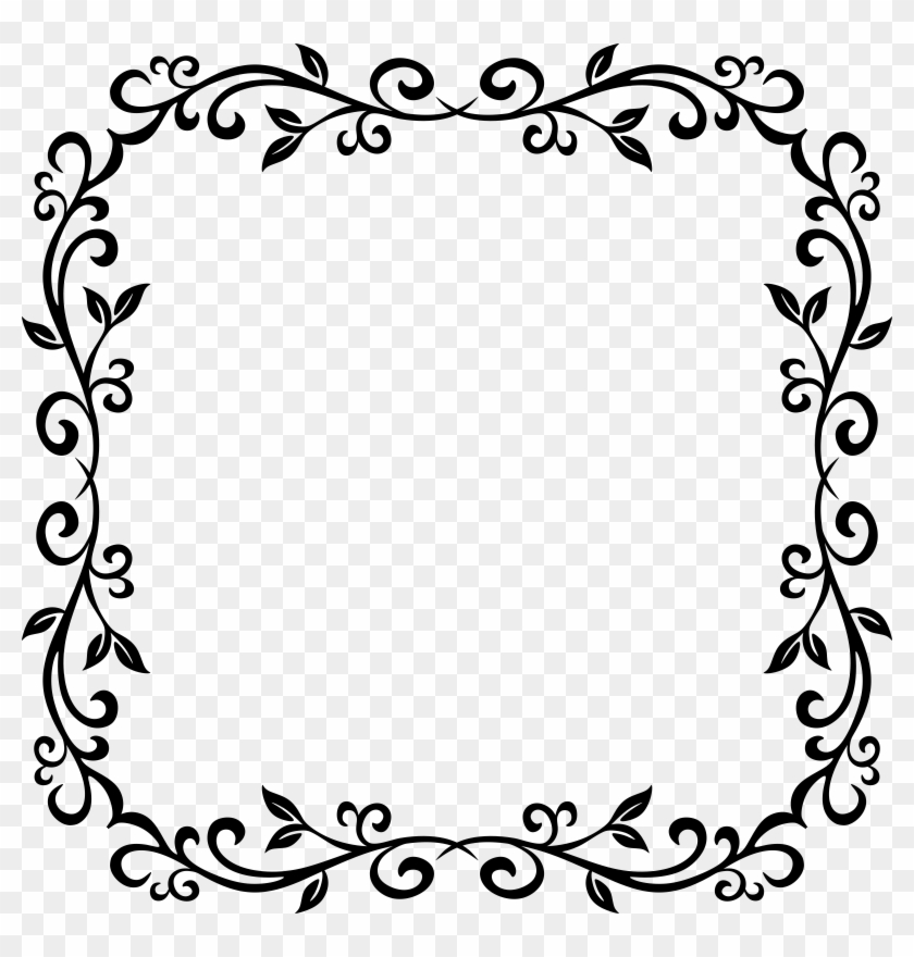 Floral Clipart Square - Decorative Frame Frame Clipart - Png Download #1833400