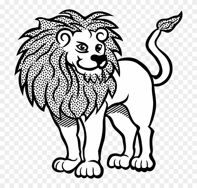 Lion Png Clipart - Line Art Of Lion Transparent Png #1833804