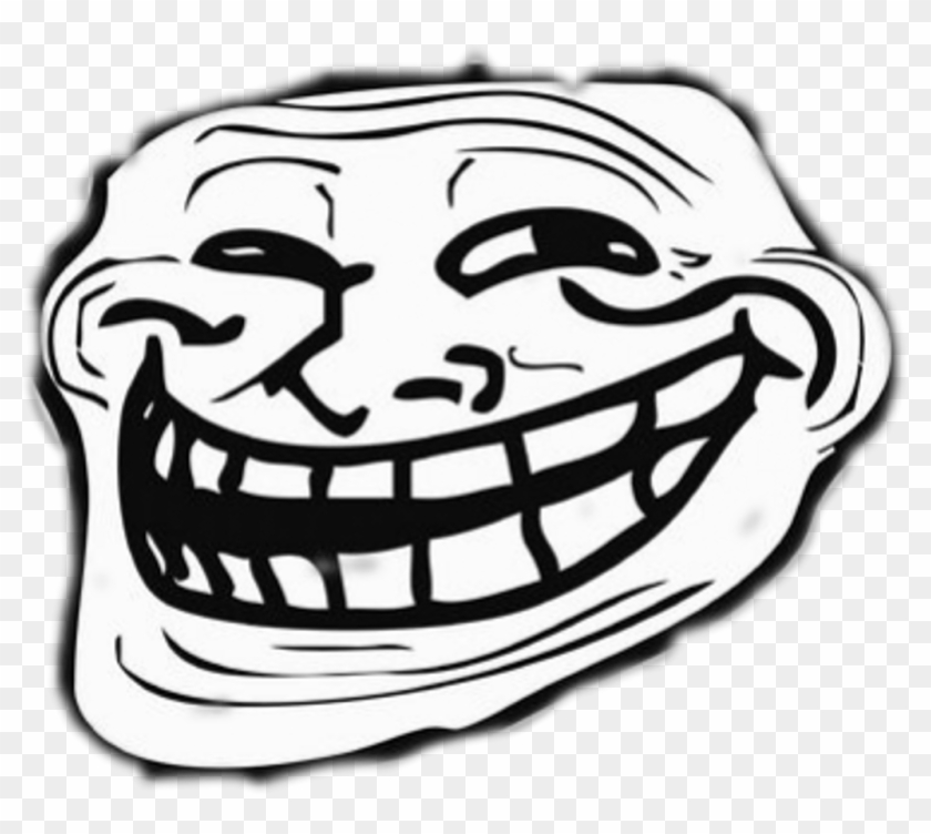 Trollface Sticker - Black Mirror Shut Up And Dance Face Clipart