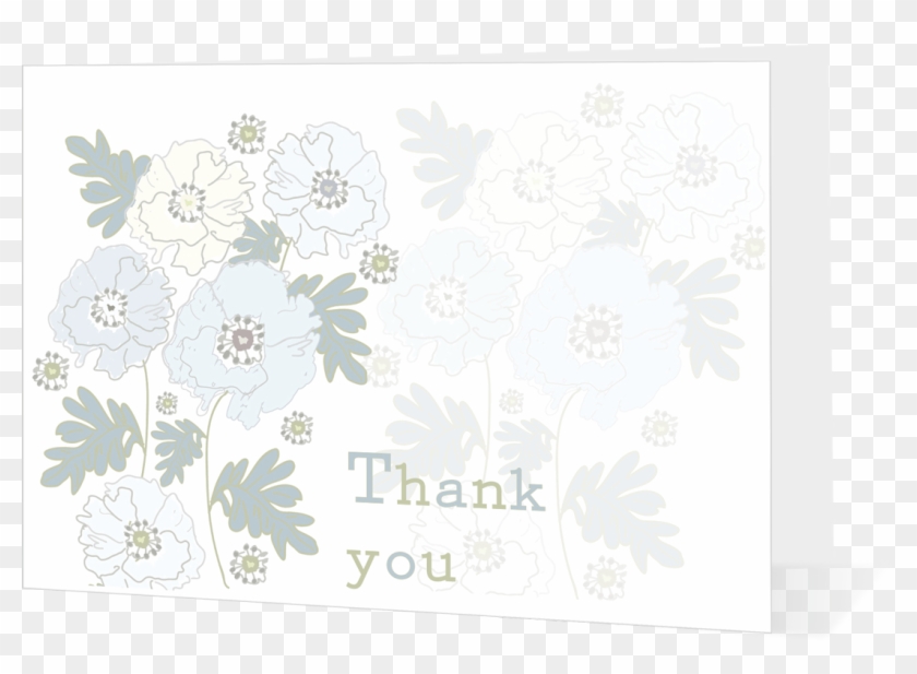 Pale Blue Flower Thank You - Cow Parsley Clipart #1834200