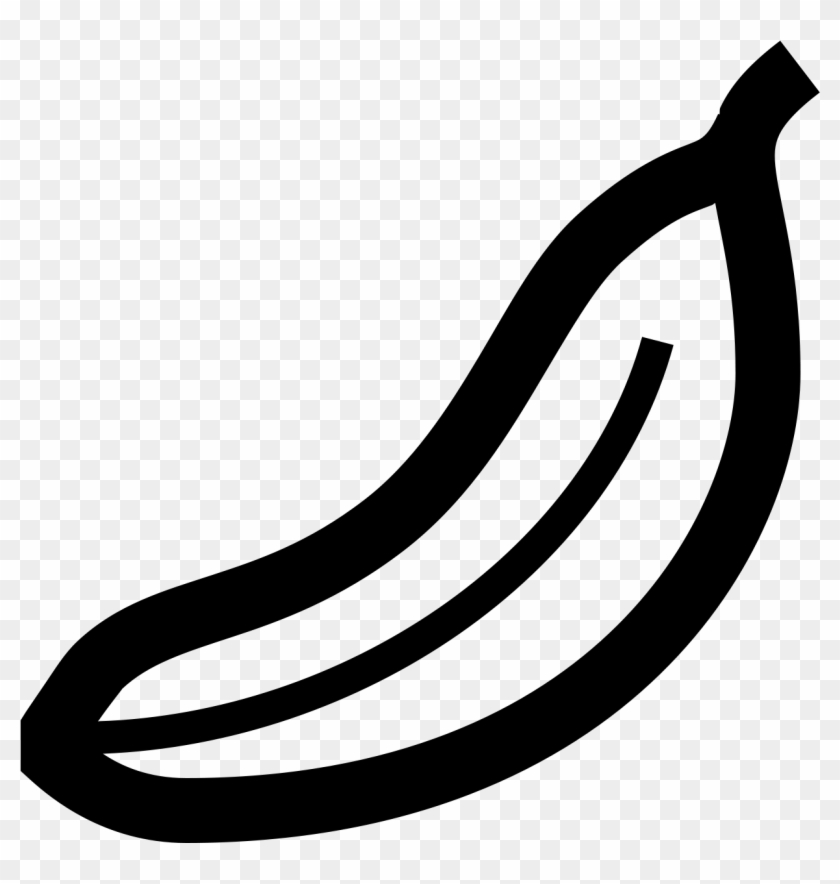 This Is A Drawing Of A Single Banana Clipart