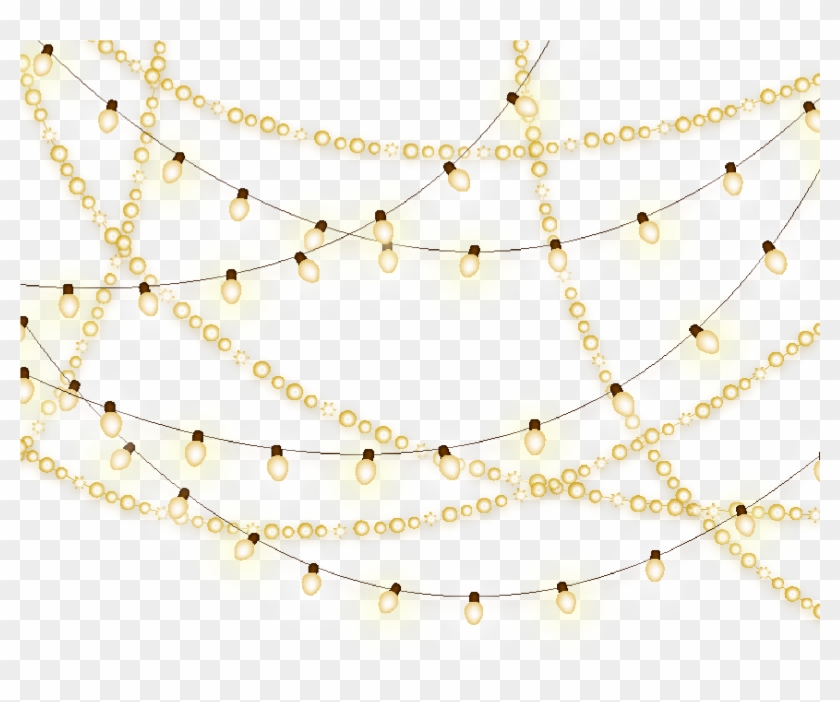 Pattern White Christmas Lights Creative Png File Hd - Chain Clipart