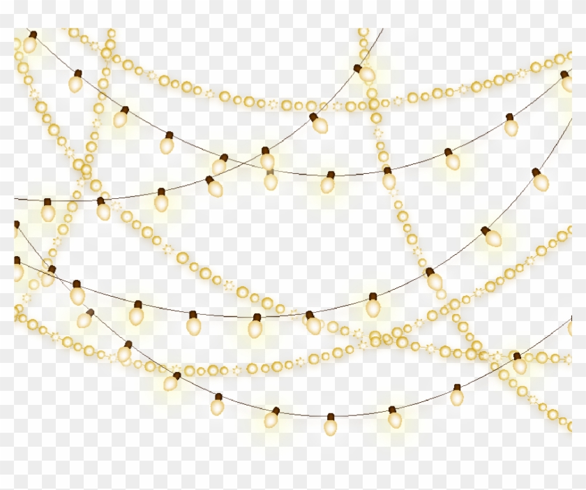 Pattern White Christmas Lights Creative Png File Hd - Chain Clipart #1835082