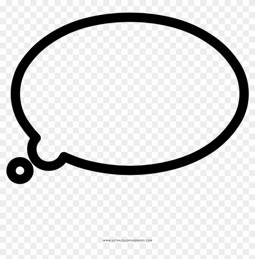 Thought Bubble Coloring Page - Circle Clipart #1835118