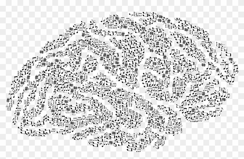 This Free Icons Png Design Of Musical Brain Black Clipart