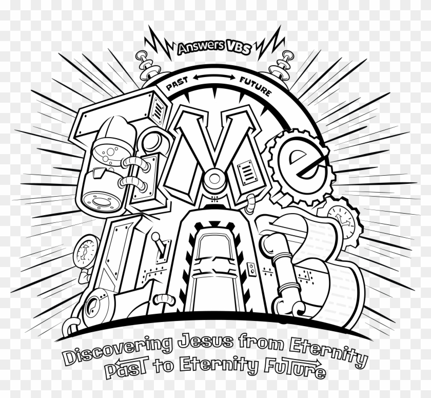 Time Lab Logo Line - Sketch Clipart