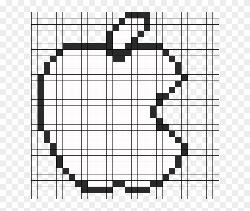 Apple Logo Perler Bead Pattern / Bead Sprite - Pixel Art Koro Sensei Clipart #1835759