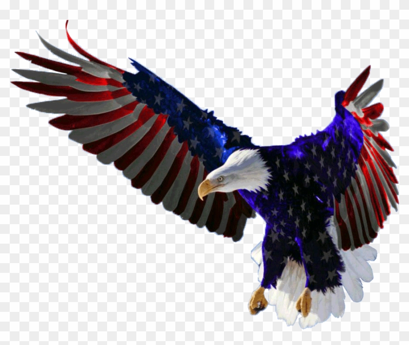 American Flag Eagle Png - Majestic American Bald Eagle Clipart #1836833