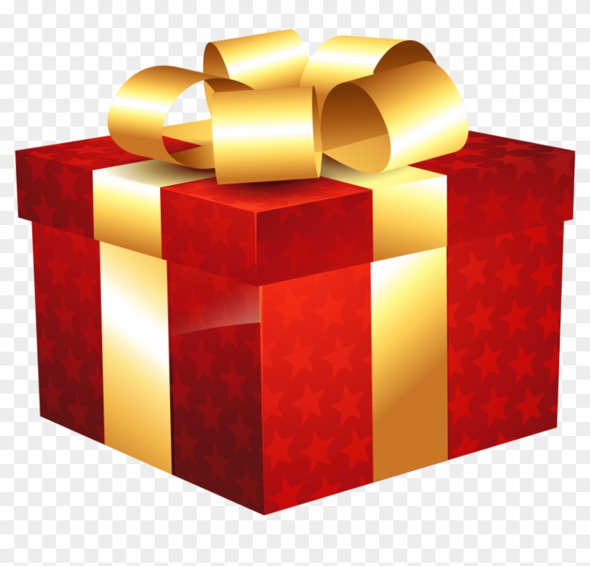 Free Png Red Gift With Stars Png Images Transparent - Gift And Star Png Clipart