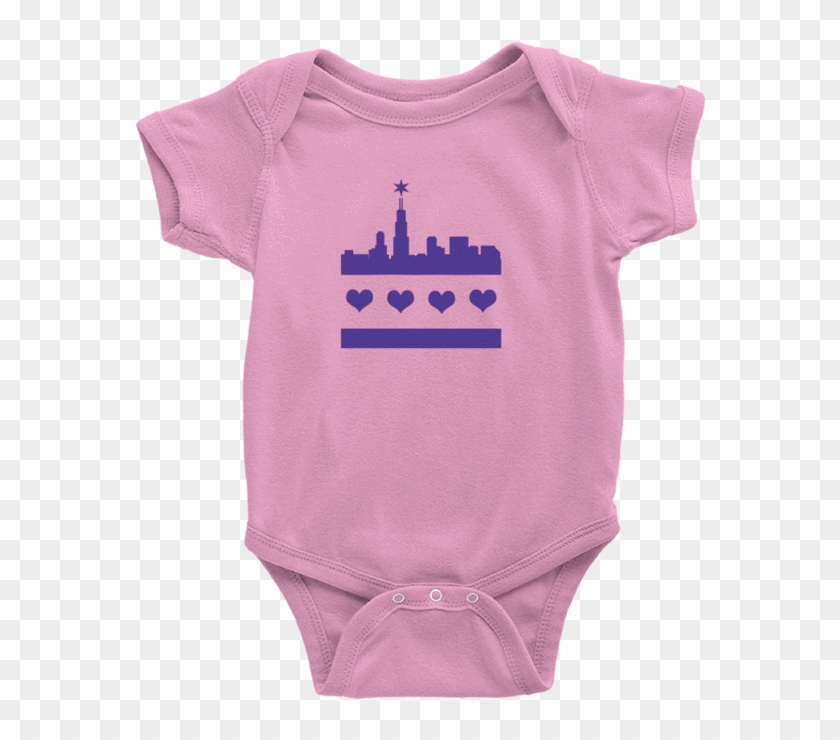 Babies Festive Chicago Skyline - Infant Bodysuit Clipart