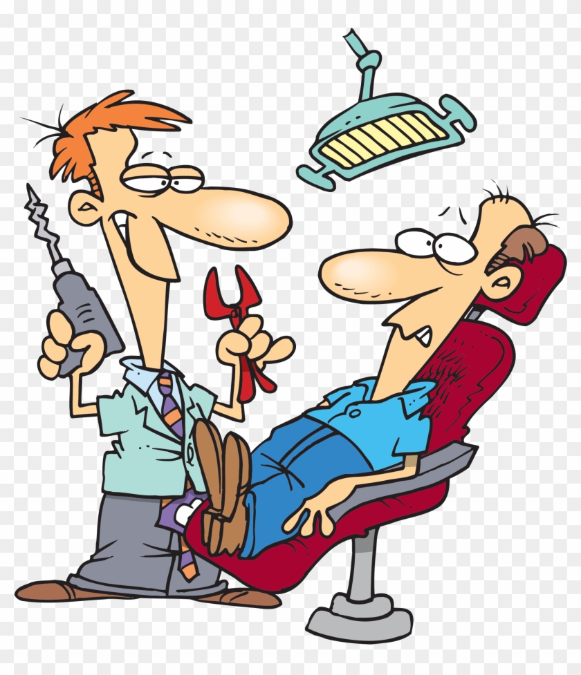 Pics Photos Dentist Clip Art - Scared Dentist Cartoon - Png Download