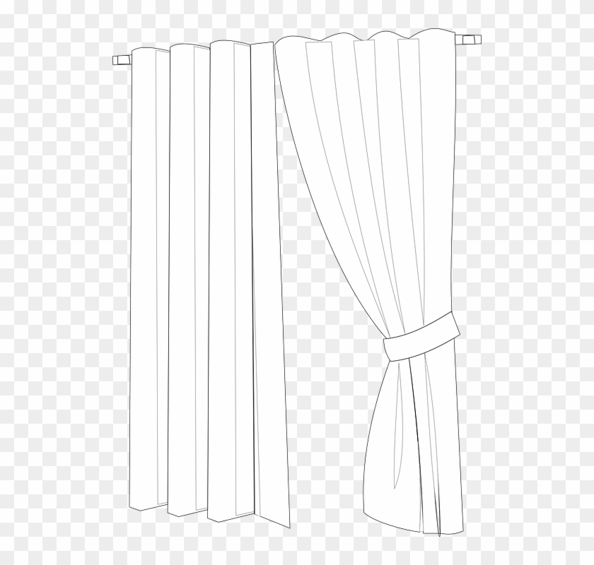 Graphic Freeuse Clipart Bedroom Curtain Graphics Illustrations - Desenho De Cortina Png Transparent Png