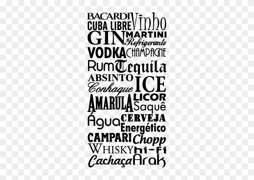 Bebidas Selecione A Cor - Bacardi Clipart
