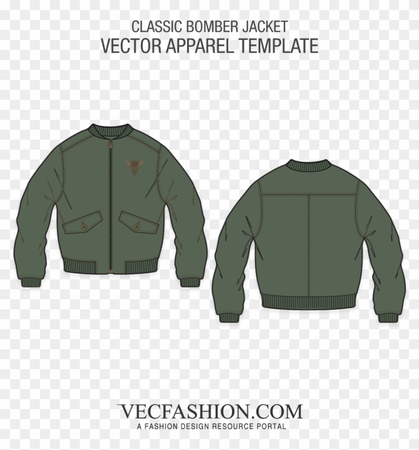 Bomber Jacket Template Clipart #1838649
