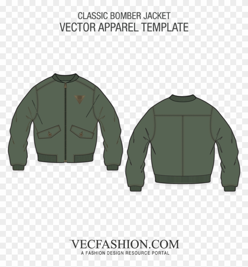 Bomber Jacket Template Clipart