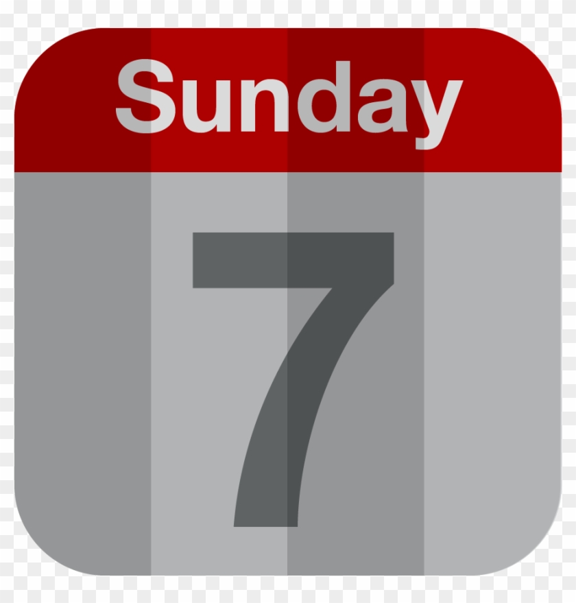 Flat Calendar Icon - Sunday Calendar Png Clipart #1838714