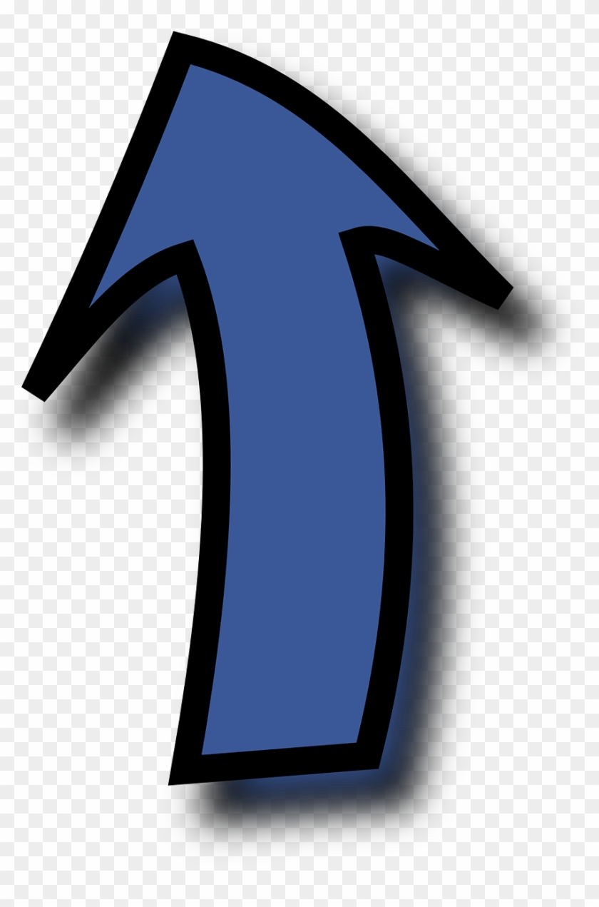 Blue Arrow Pointing Up - Up Arrow Cartoon Png Clipart #1838862