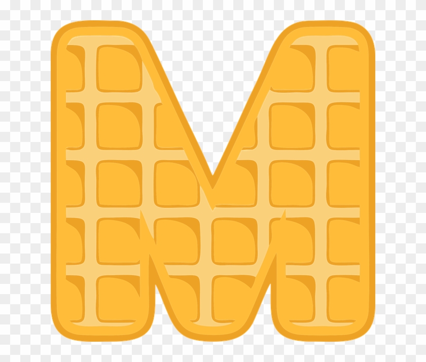 M, Alphabet, Waffle, Letter, Typography, Text, Font Clipart