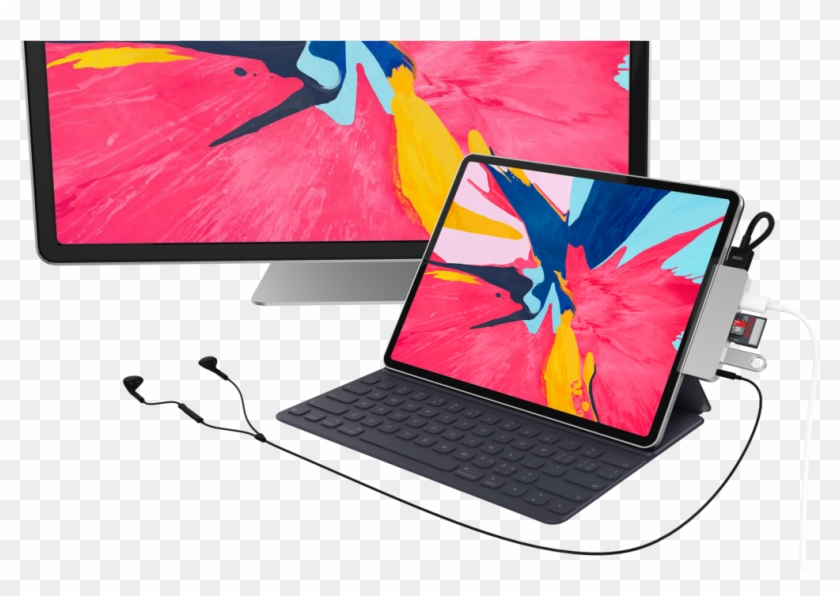 Sanho's Hyperdrive For Ipad Pro - Ipad Pro 2018 Usb C Hub Clipart