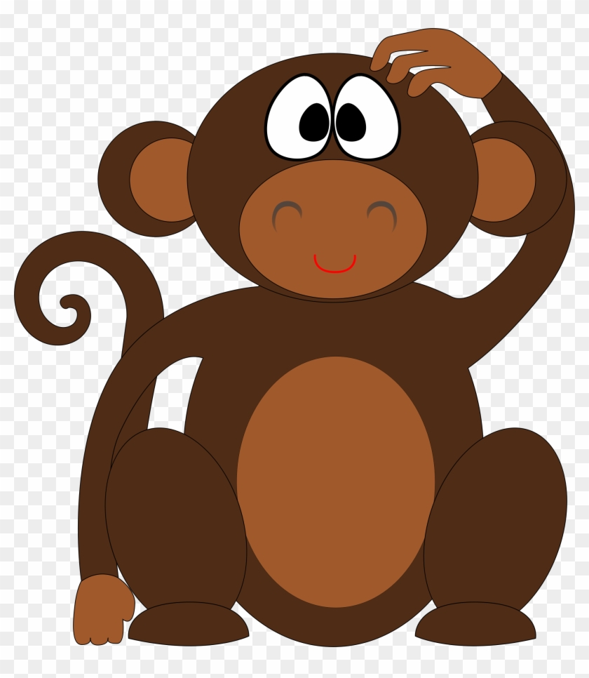 “monkey Mus Know Weh Him Gwine Put Him Tail, Before - Cartoon Animals Clipart #1839427