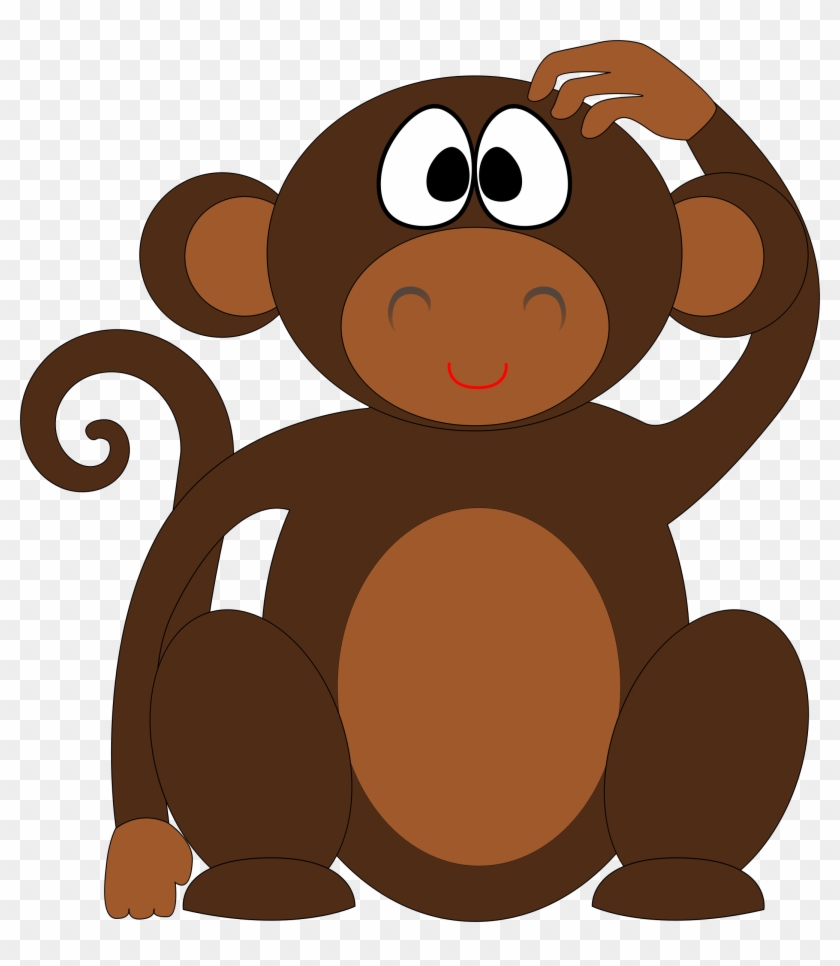 “monkey Mus Know Weh Him Gwine Put Him Tail, Before - Cartoon Animals Clipart