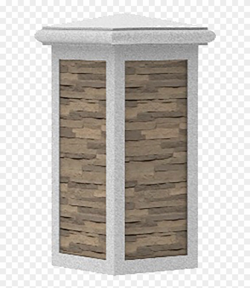 Stucco Columns With Faux Stone Inserts Clipart #1839683