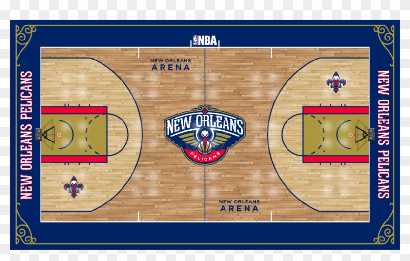 Nop Court - New Orleans Pelicans Home Court Clipart