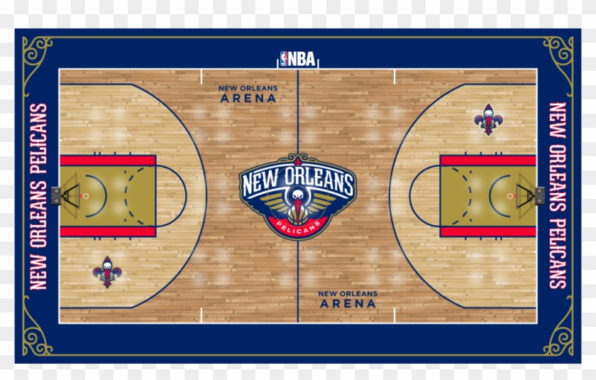 Nop Court - New Orleans Pelicans Home Court Clipart #1840312