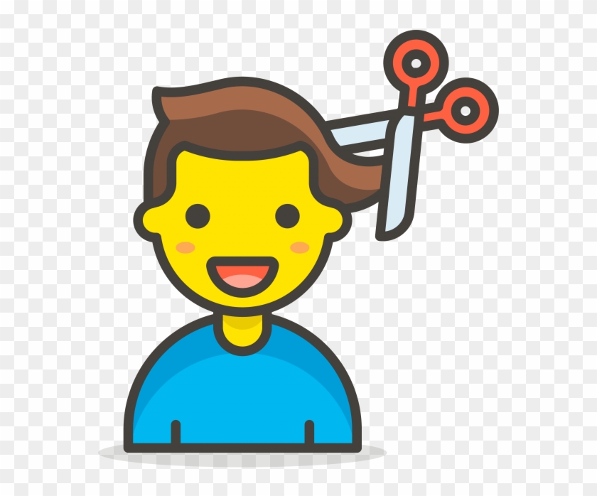 Man Getting Haircut Emoji Clipart