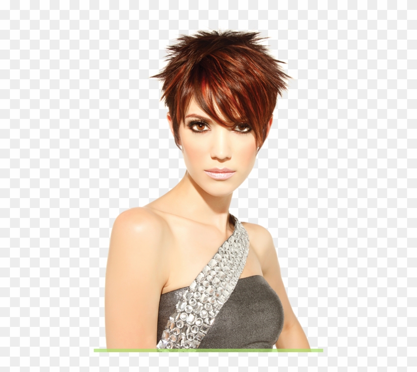 Maybe My Hair Will Grow A Bit - Short Hair Copper Highlights Clipart
