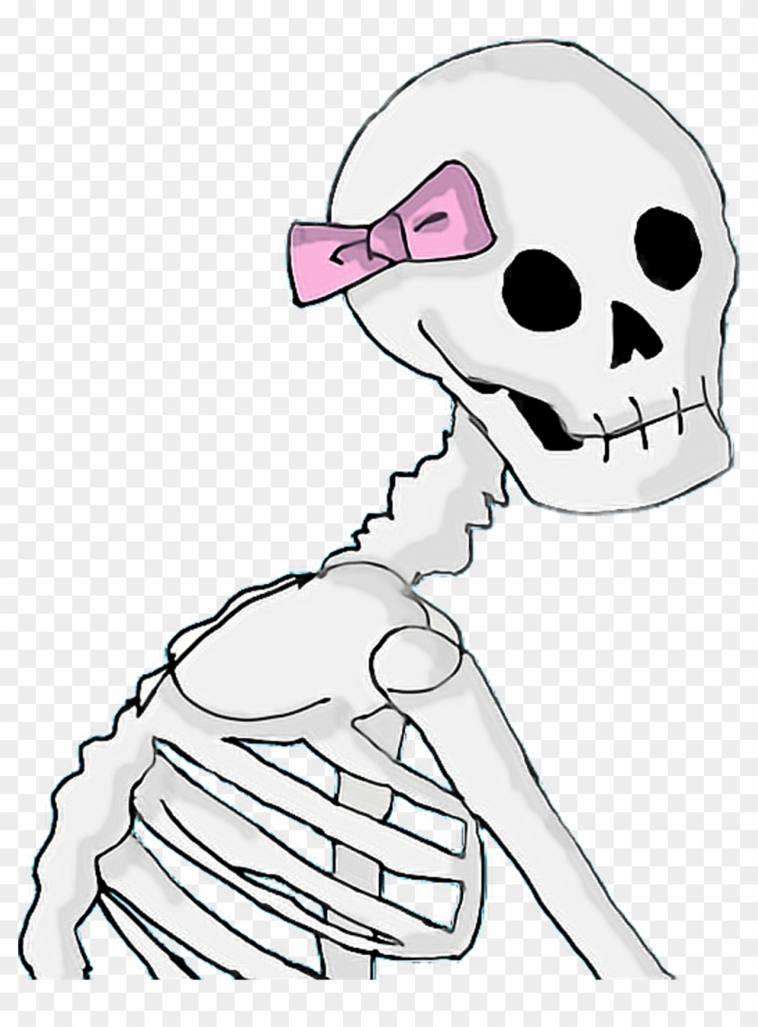 Cutie Skeleton Goth Tran Halloween Transparent Tumblr - Halloween Png Clipart #1841194