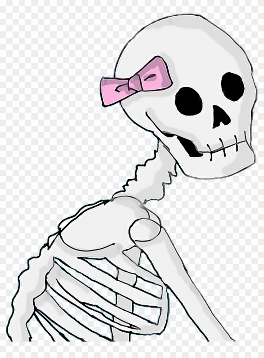Cutie Skeleton Goth Tran Halloween Transparent Tumblr - Halloween Png Clipart