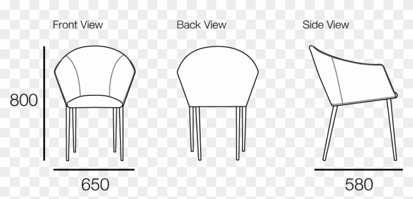 Dimensions - Chair Clipart #1841227