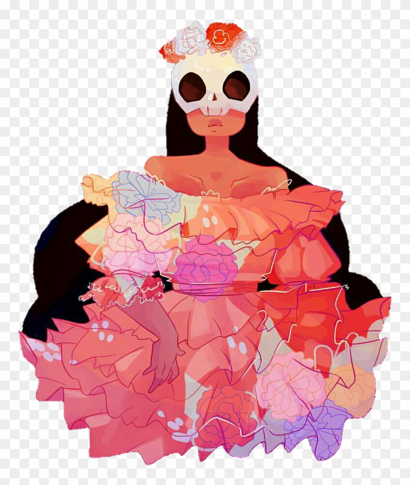 Skeletons Drawing Flower Transparent Clipart Free Download - Png Download