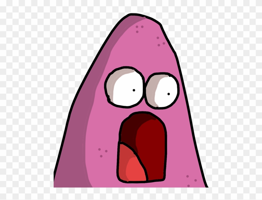 Surprised Patrick Black Background - Cartoon Clipart #1841488