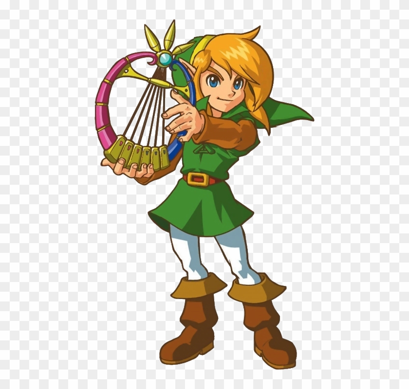Harp Of Ages - Legend Of Zelda Oracle Of Ages Link Clipart #1842082