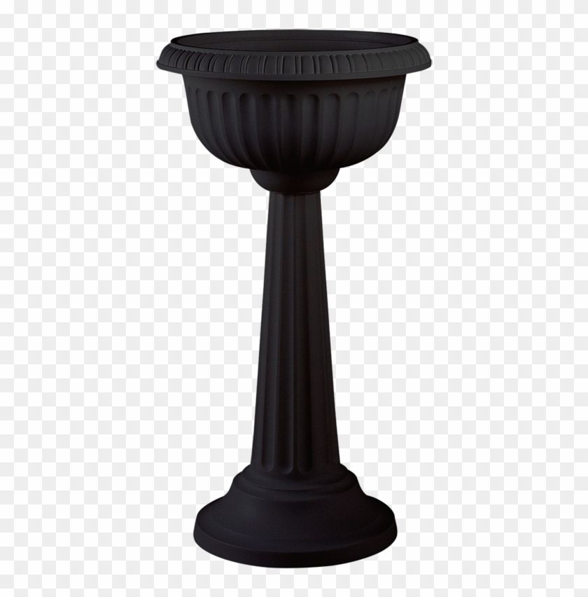 Pedestal Urn In Black - Outdoor Table Clipart #1843333