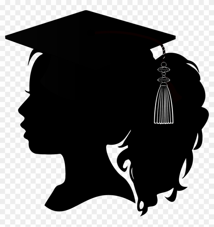 Http - //a - Top4top - Net/p 114at6e4 Graduation Diy, - Silhouette Of A Female Head Clipart #1843372