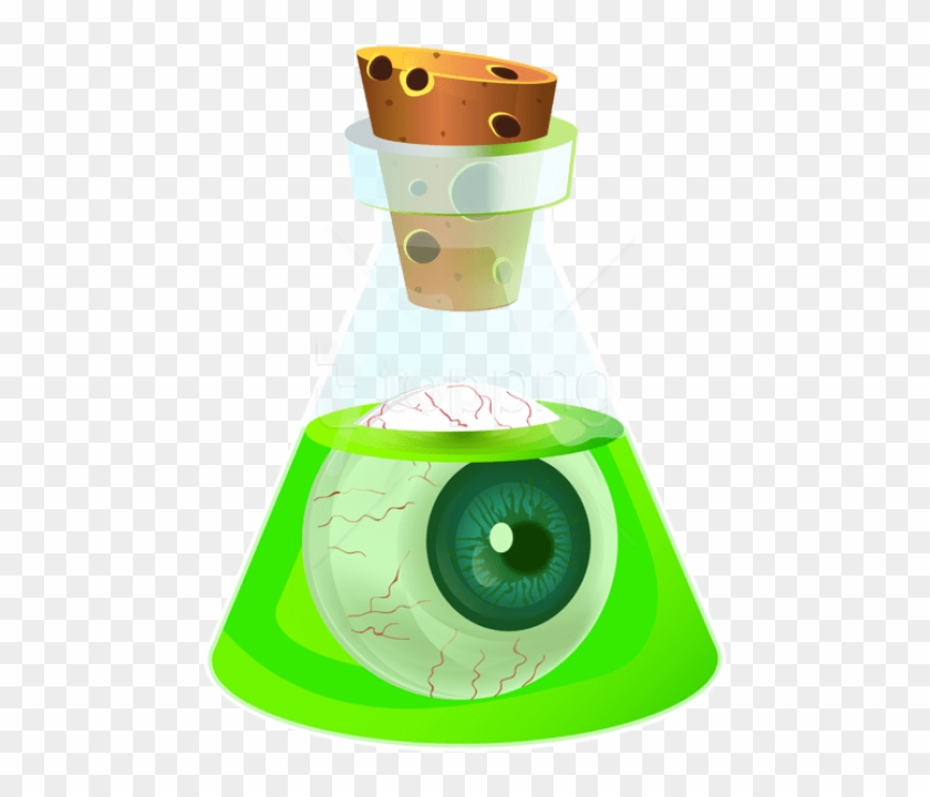 Free Png Download Halloween Poison Potion With Eyeball - Potion Png Clipart #1845152
