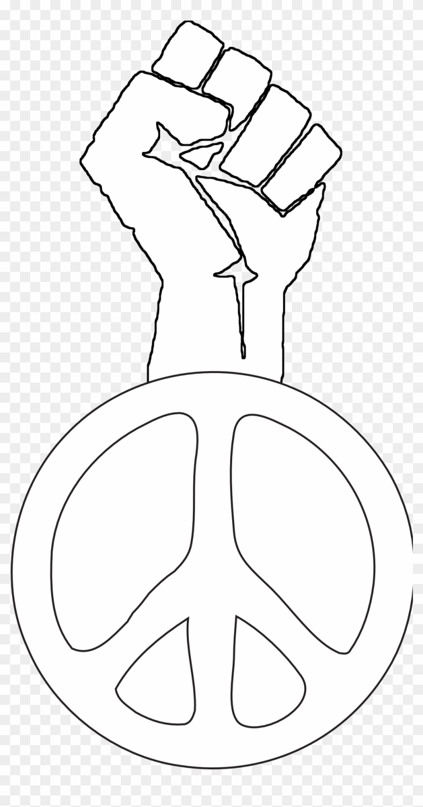 Drawn Fist Black Panther - Black Panther Fist Drawing Clipart