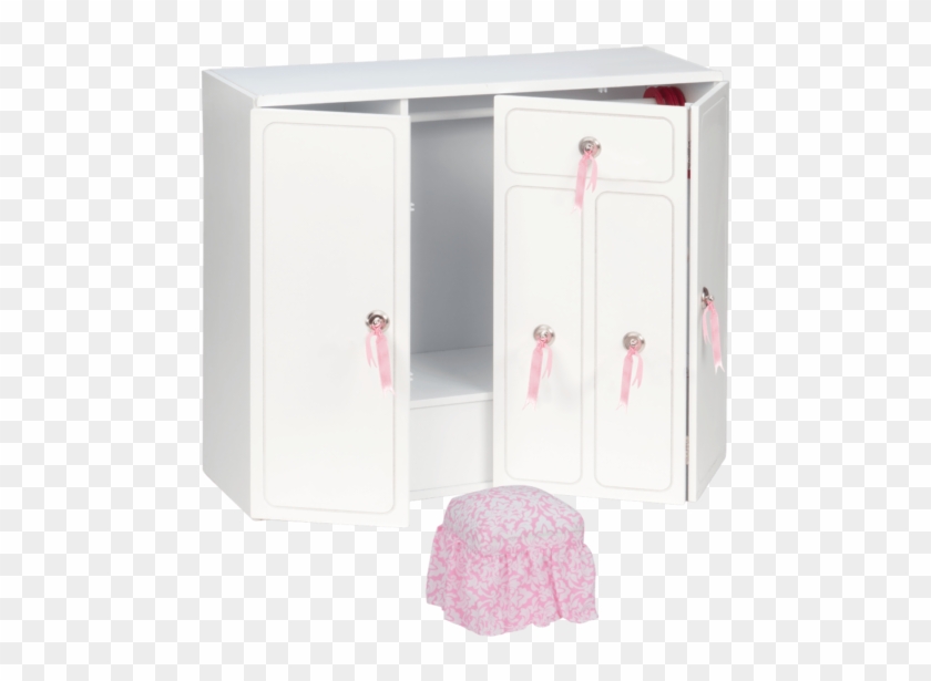Wooden Wardrobe Closet For 18-inch Dolls - Cupboard Clipart